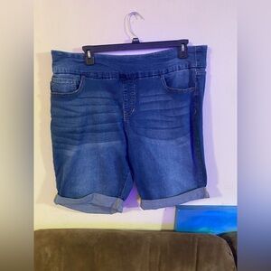 EUC Terra and Sky Pull On Denim Shorts Size 2X